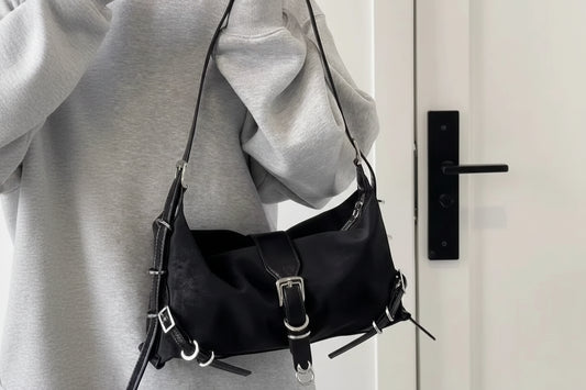 Y2K Punk Chain Crossbody Shoulder Bag for Women | PU Leather Harajuku Hobo Bag | 2 Styles