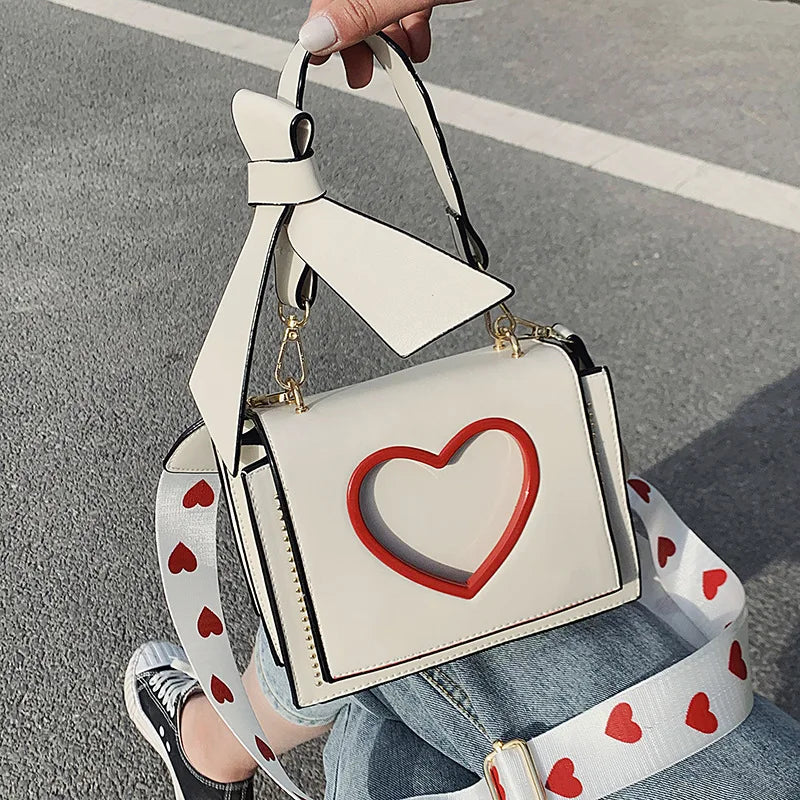 Cute heart crossbody bag