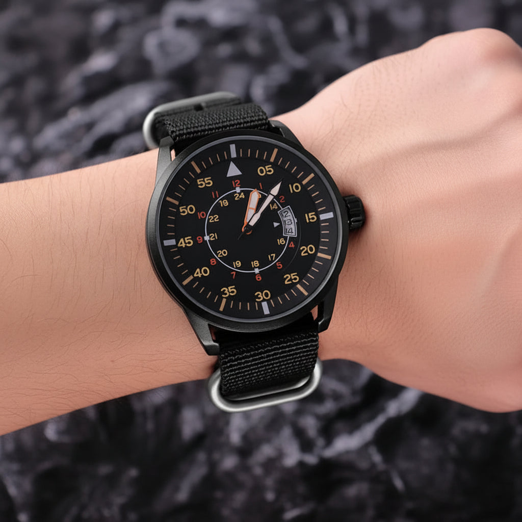 ADDIESDIVE Men's Luxury Luminous Watch | 50M Waterproof | Japanese Quartz | Nylon Strap