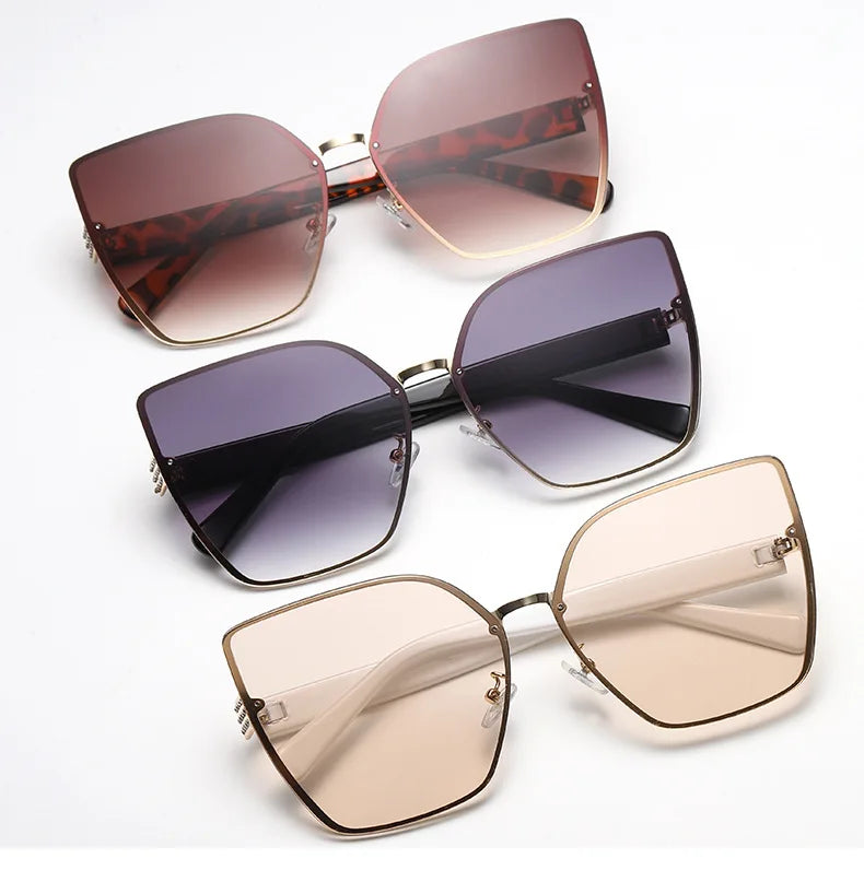 Large Frame Cat-eye Sunglasses European And American Ladies Fashion Trend Sunglasses