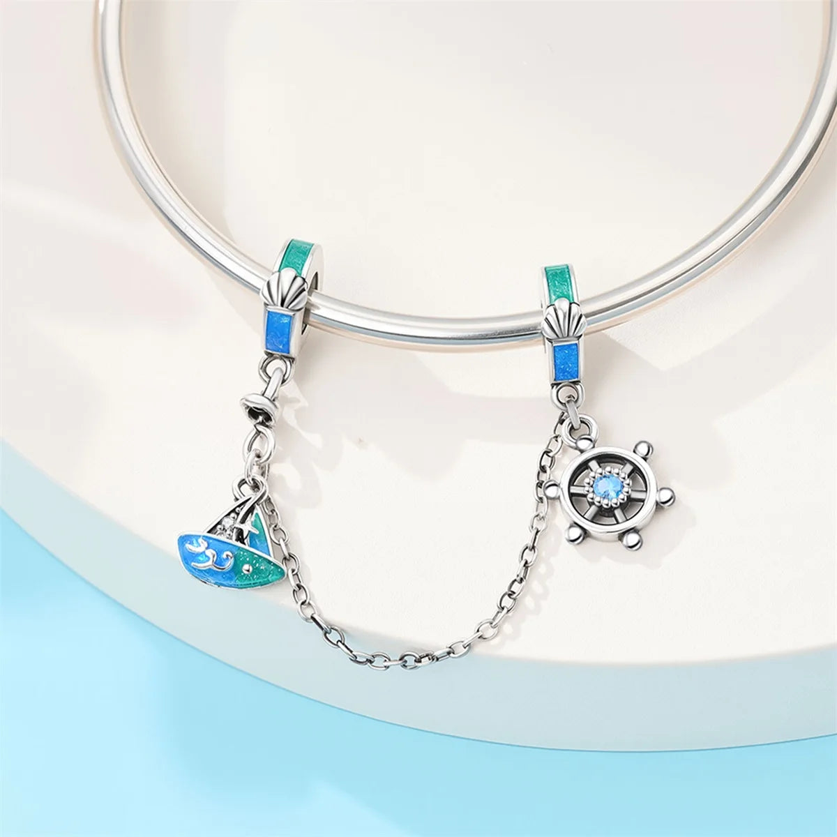 Charms 925 Silver Retractable Passport Beads Hot Air Balloon Ice Cream Pendant Fit Original Bracelets Women DIY Jewelry Gifts