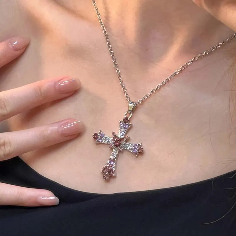 Heart cross necklace