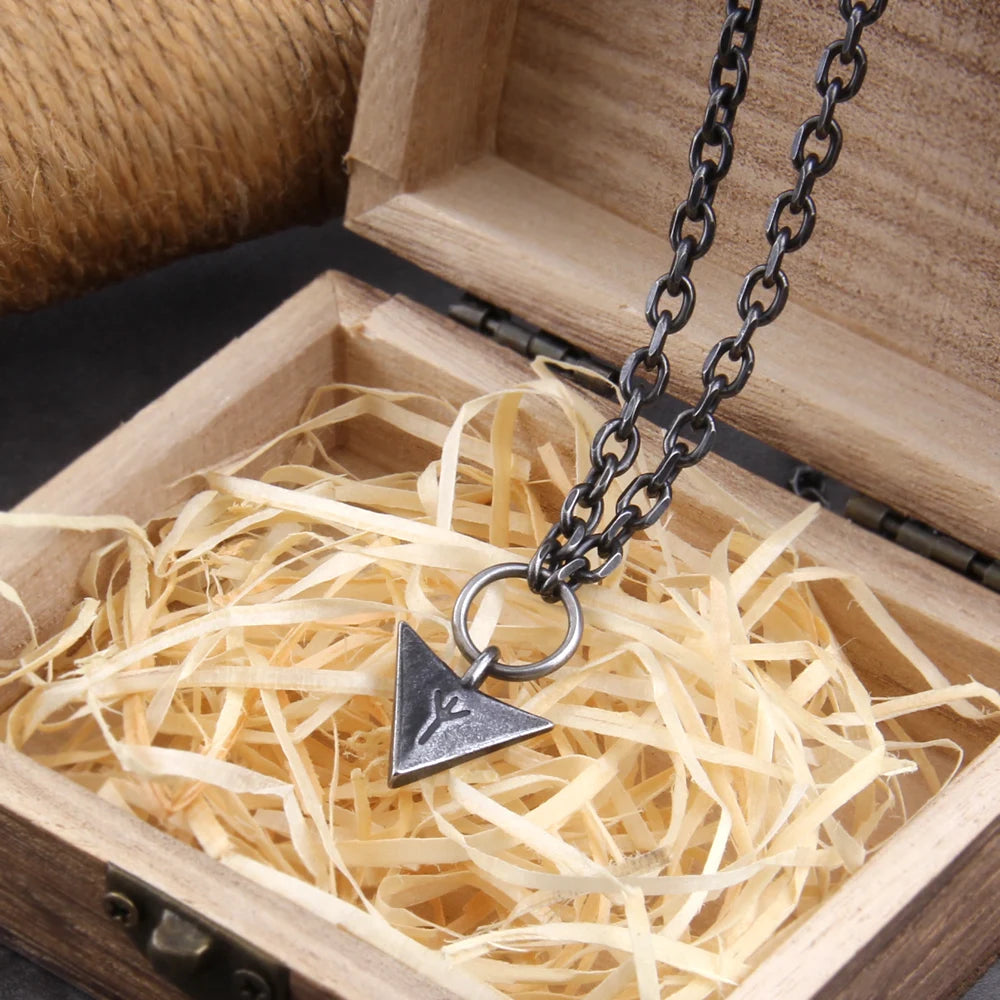 Men's Viking Spear Odin Amulet Pendant Necklace – Stainless Steel Norse Jewelry