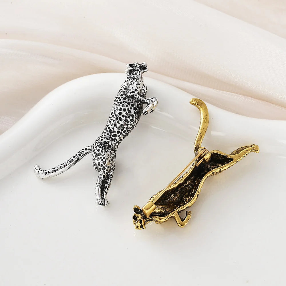 Men's Retro Leopard Brooch – Spotted Panther Suit Lapel Pin