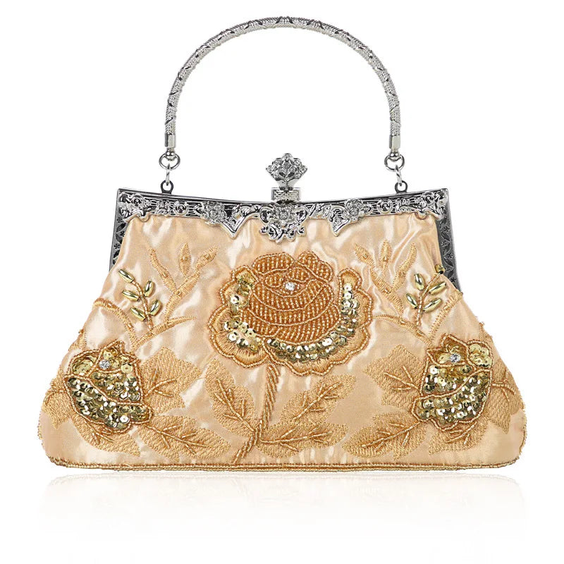 Bead Embroidery Women Evening Bag Diamonds Shell Lady Small Day Clutches Party Dinner Bag Wedding Bridal Pearl Handbags Purse