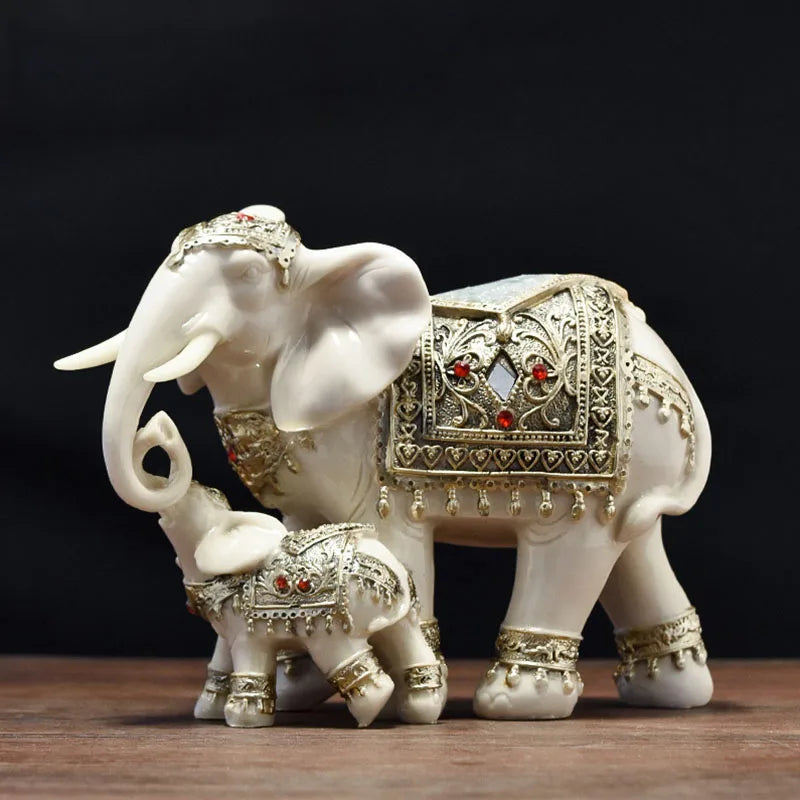 Vilead Thai Elephant Sculptures Pop Art Feng Shui Resin Statue Home Office Decoration Accessories Figurines Wealth Lucky Sign