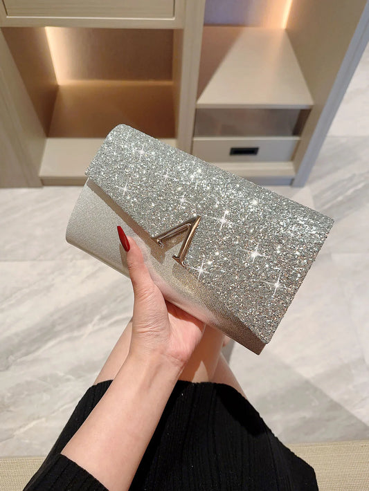 New Evening Bag Sparkling Diamond Handheld Bag Wedding Bridesmaid Bag Evening Dress Bag Single Shoulder Crossbody Bag