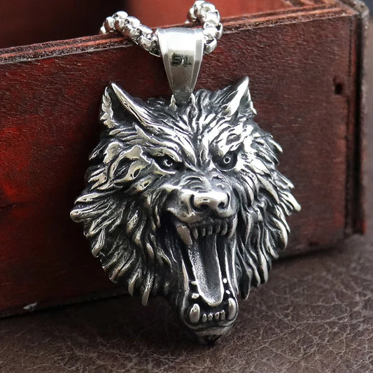 New Fashion Domineering Lion Necklaces Stylish man Stainless Steel Animal Pendant Punk Biker Amulet Gifts Accessories Jewelry