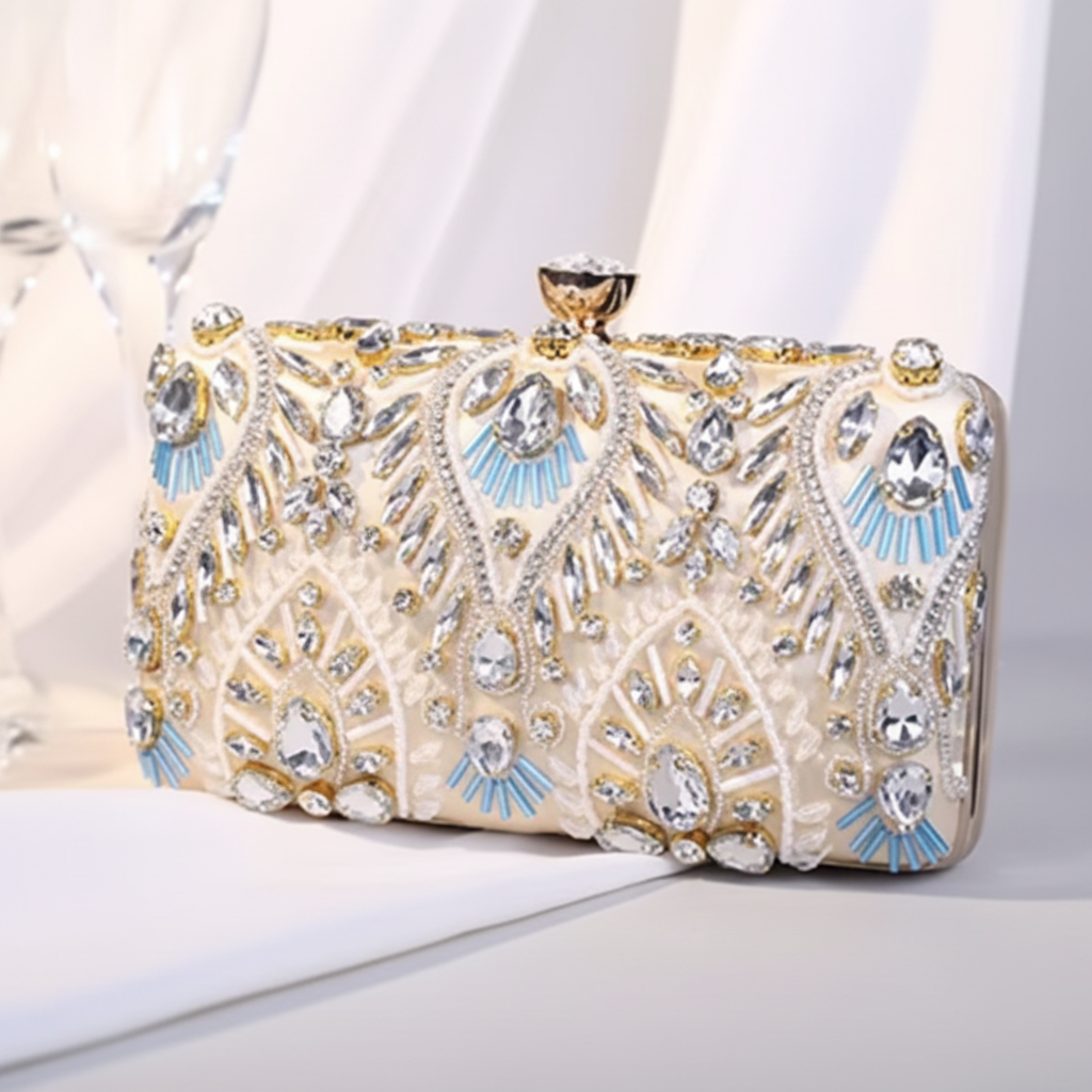 Brightened crystal clutch