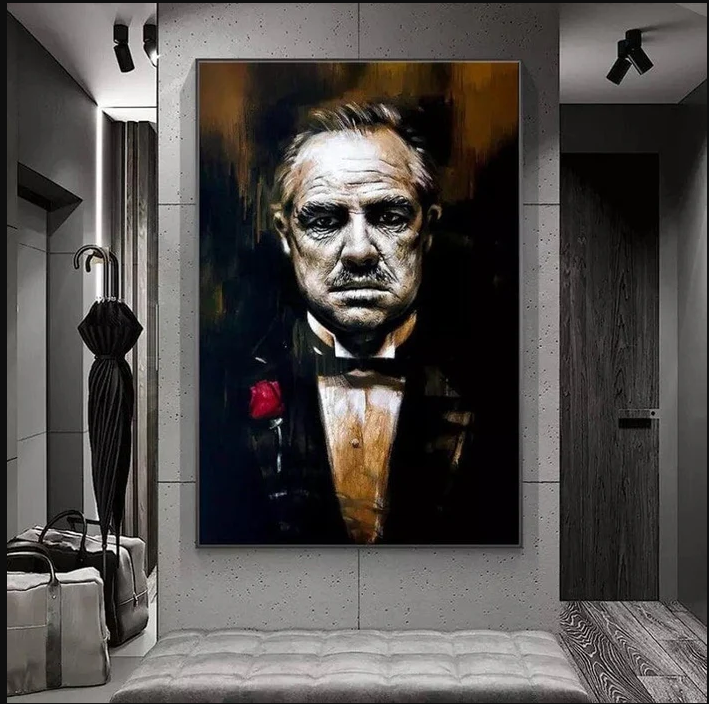 Godfather Modern Canvas Art Print — 70x100cm